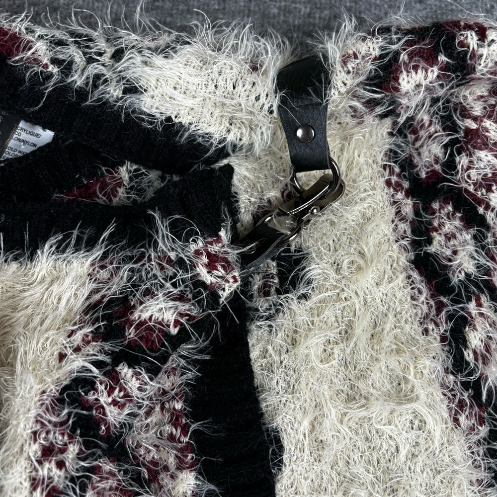 BCBGMaxAzria Black and Cream Patterned Cardigan - Picture 5 of 6